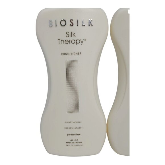 BioSilk Silk Therapy Shampoo & Conditioner Set 34 Oz Jumbo Sulfate Paraben Free - Picture 2 of 8